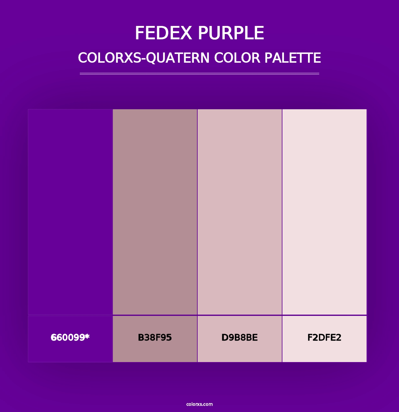 FedEx Purple - Colorxs Quad Palette