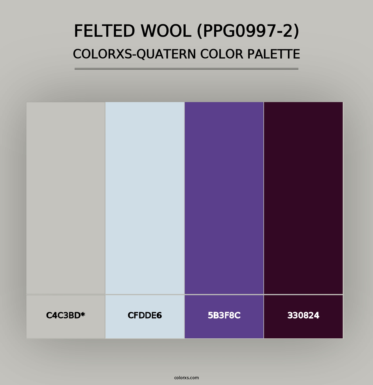 Felted Wool (PPG0997-2) - Colorxs Quad Palette