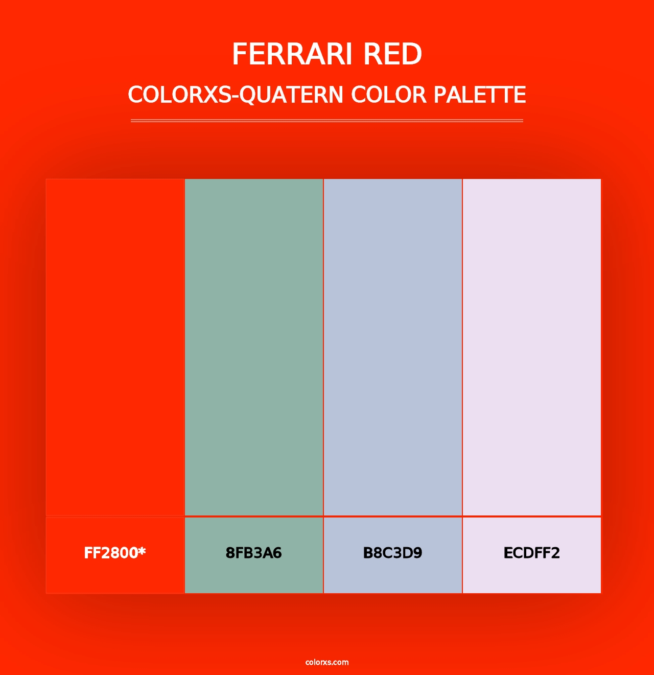 Ferrari Red - Colorxs Quad Palette