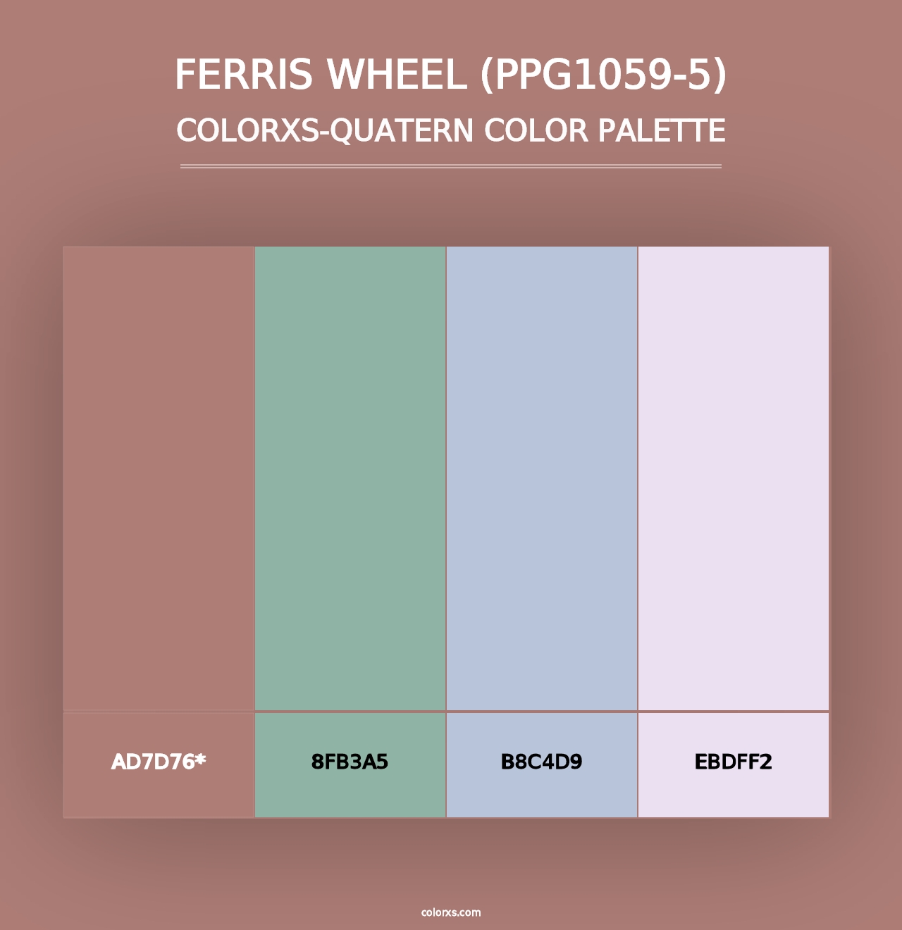 Ferris Wheel (PPG1059-5) - Colorxs Quad Palette