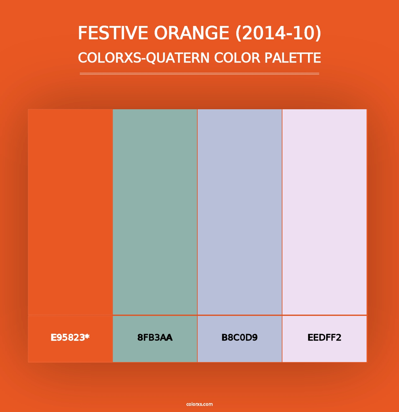 Festive Orange (2014-10) - Colorxs Quad Palette