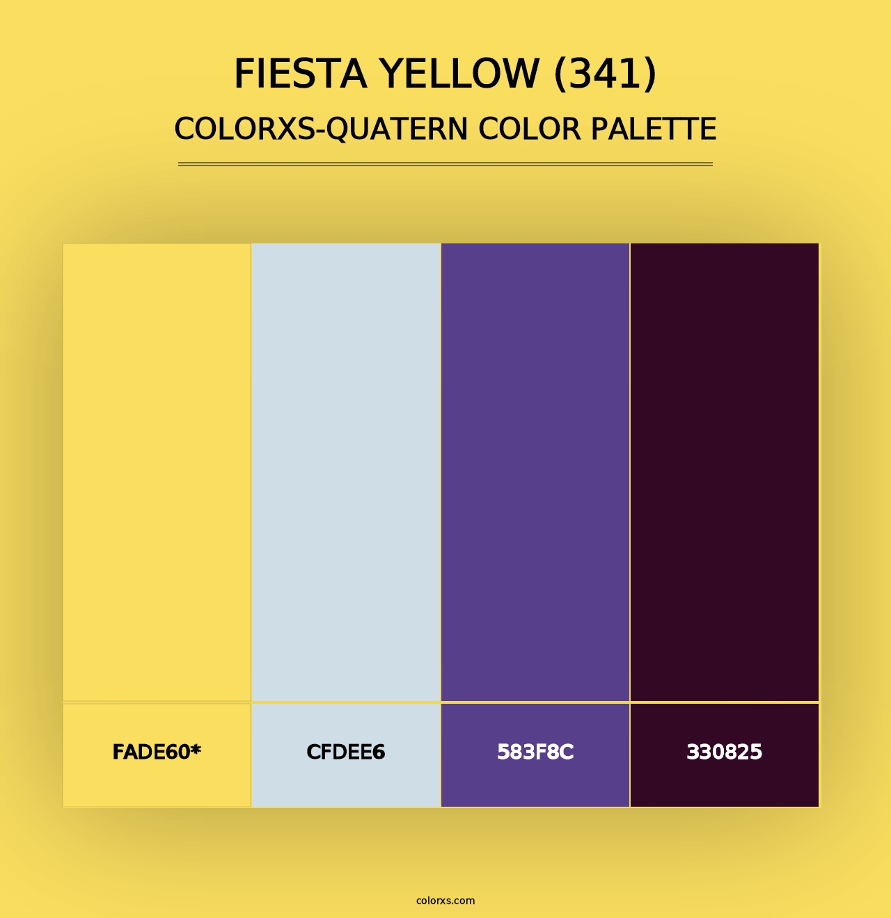 Fiesta Yellow (341) - Colorxs Quad Palette