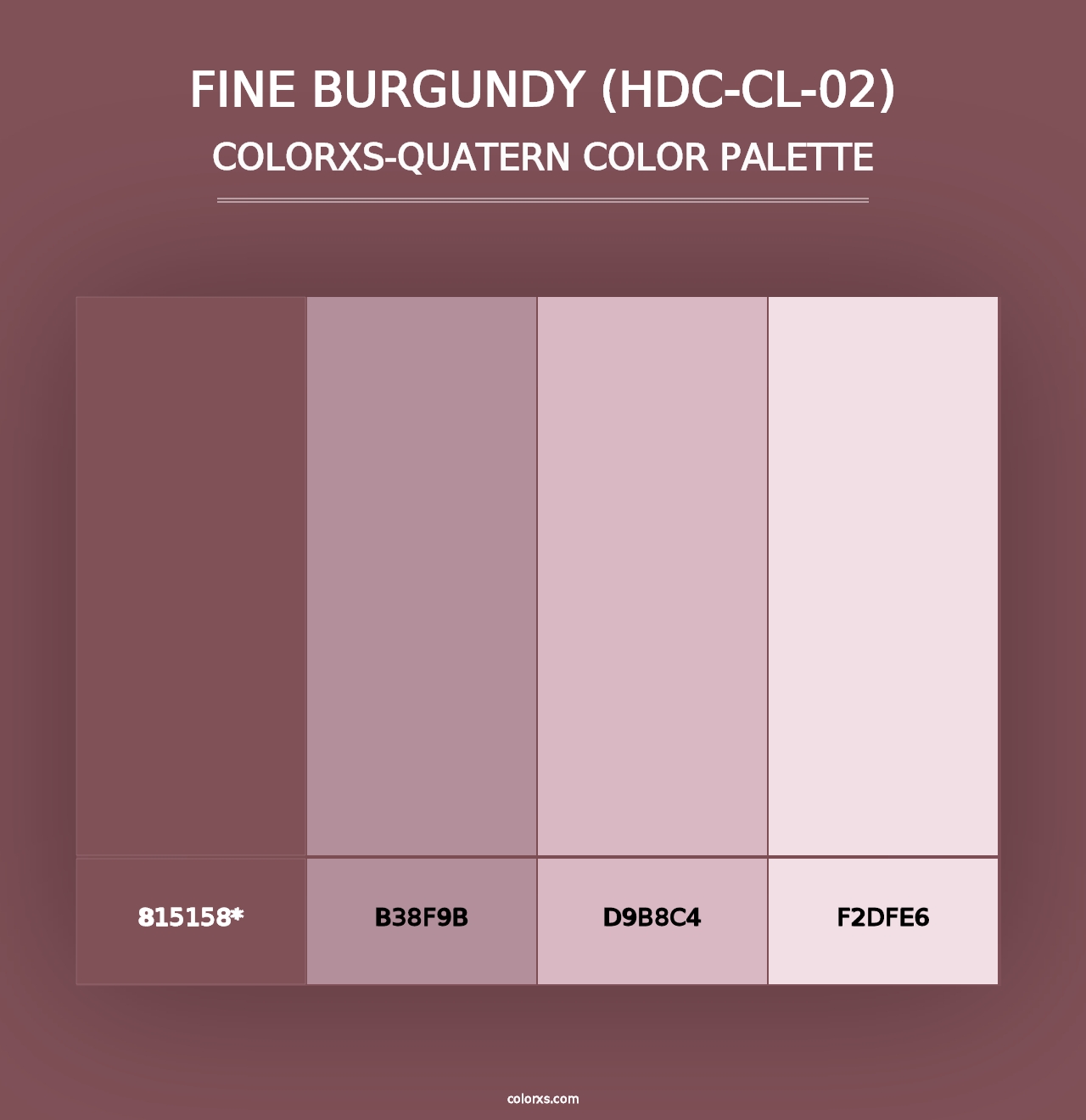 Fine Burgundy (HDC-CL-02) - Colorxs Quad Palette