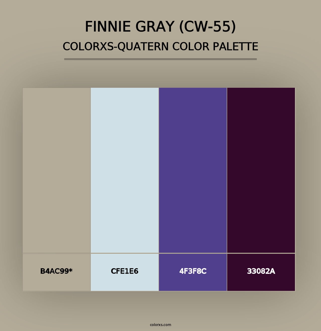 Finnie Gray (CW-55) - Colorxs Quad Palette