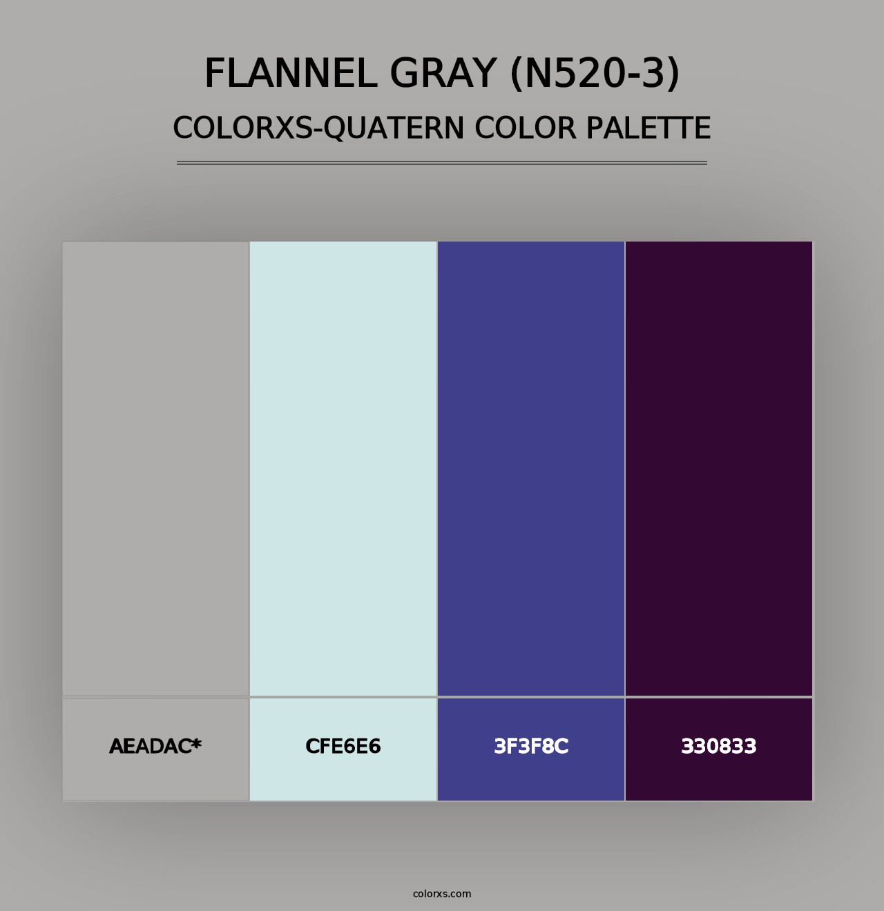 Flannel Gray (N520-3) - Colorxs Quad Palette