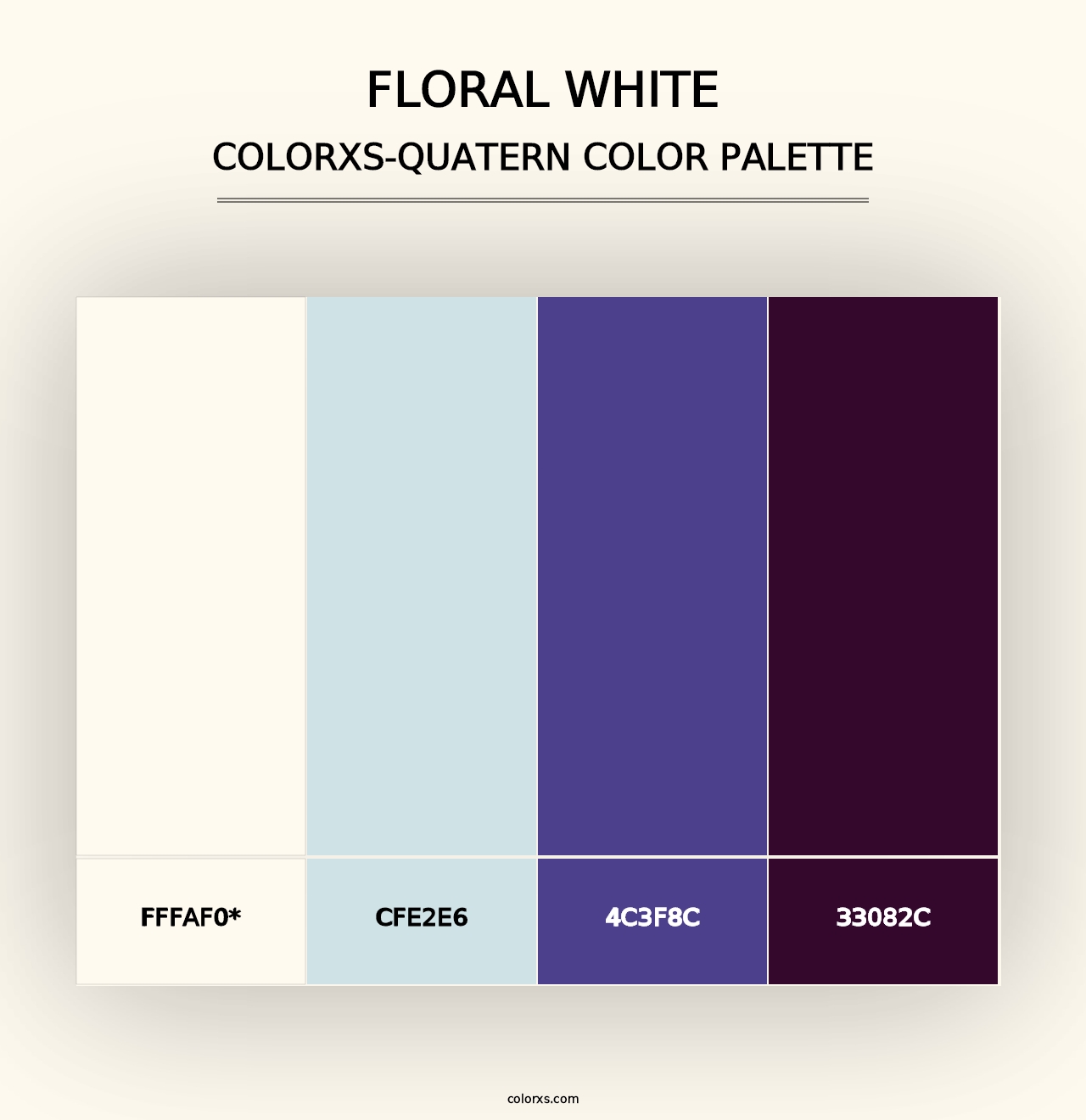 Floral White - Colorxs Quad Palette