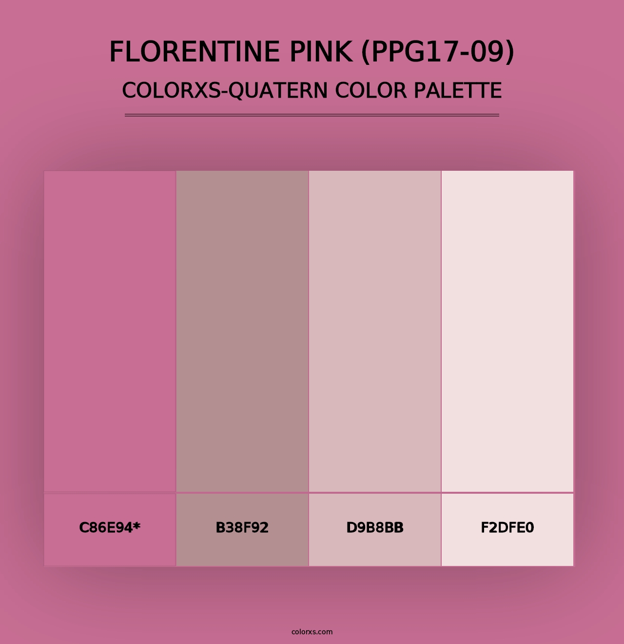 Florentine Pink (PPG17-09) - Colorxs Quad Palette