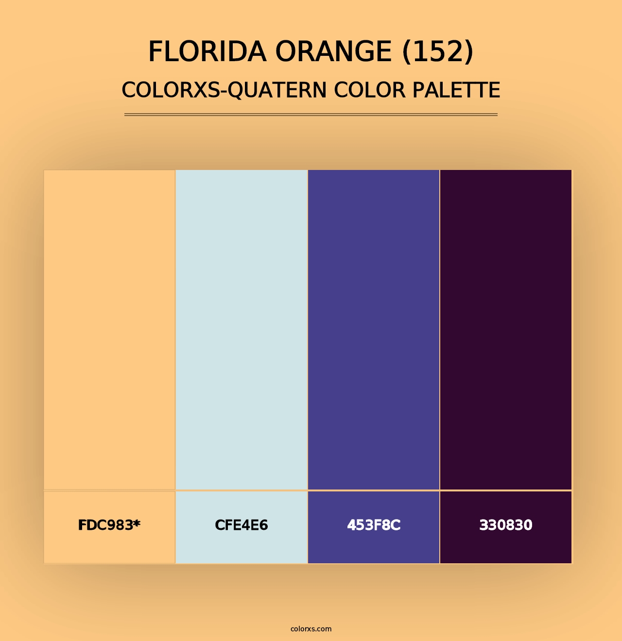 Florida Orange (152) - Colorxs Quad Palette