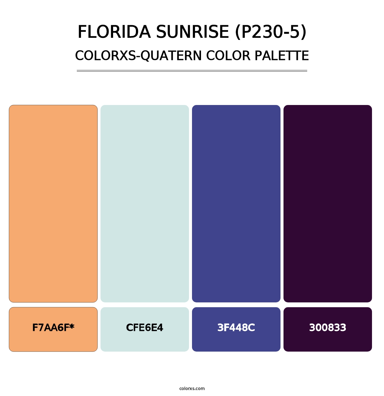 Florida Sunrise (P230-5) - Colorxs Quad Palette