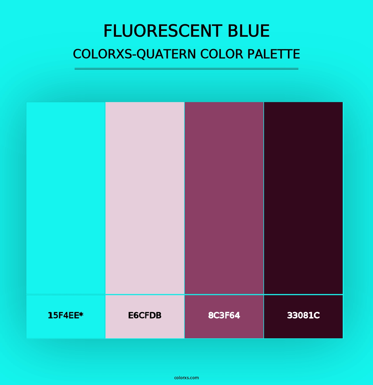 Fluorescent Blue - Colorxs Quad Palette