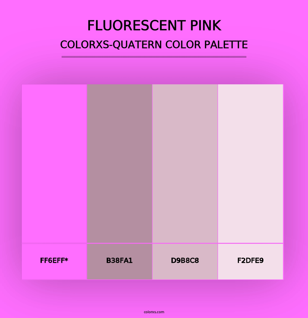 Fluorescent Pink - Colorxs Quad Palette