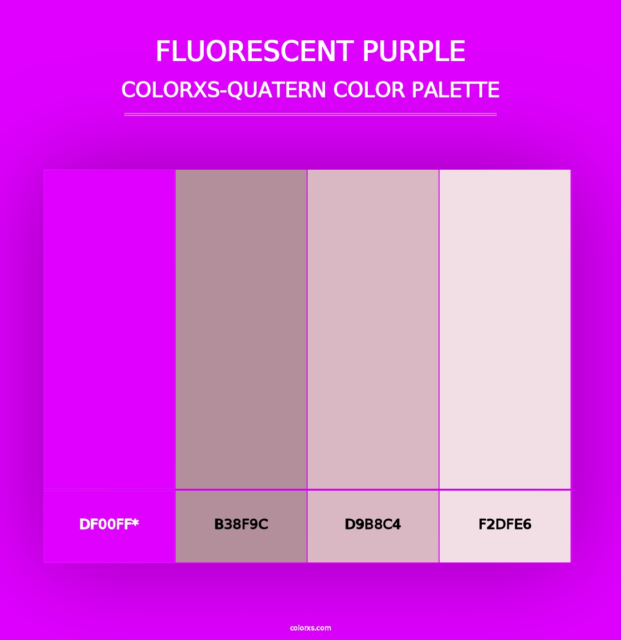 Fluorescent Purple - Colorxs Quad Palette