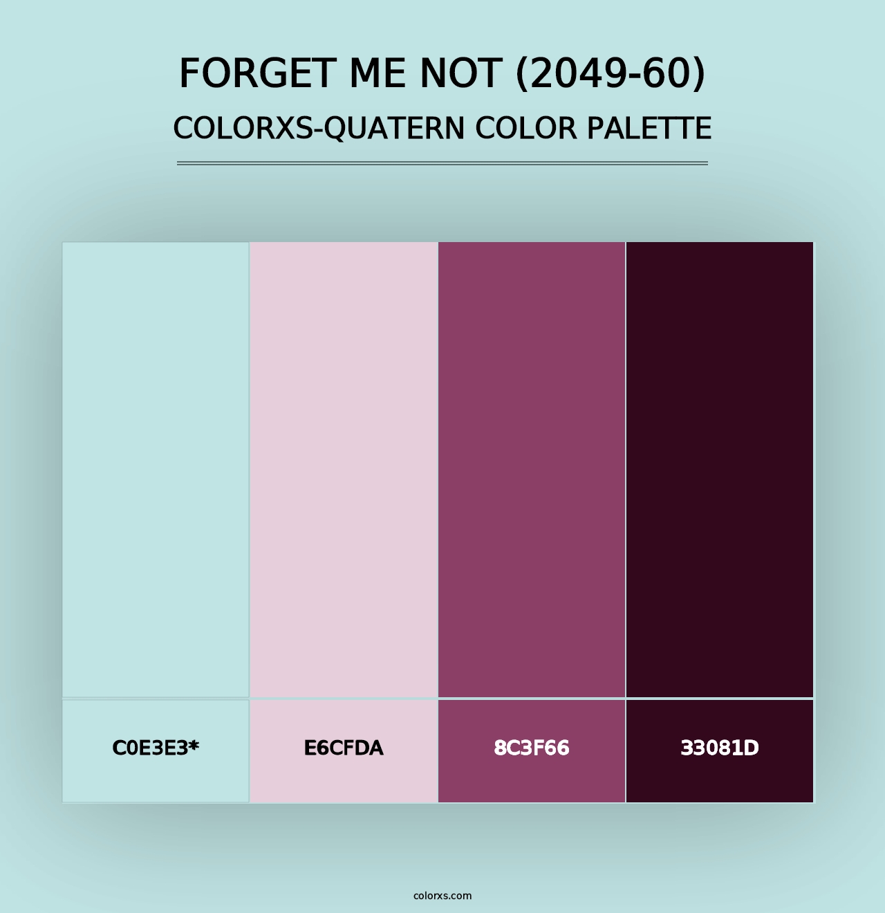 Forget Me Not (2049-60) - Colorxs Quad Palette