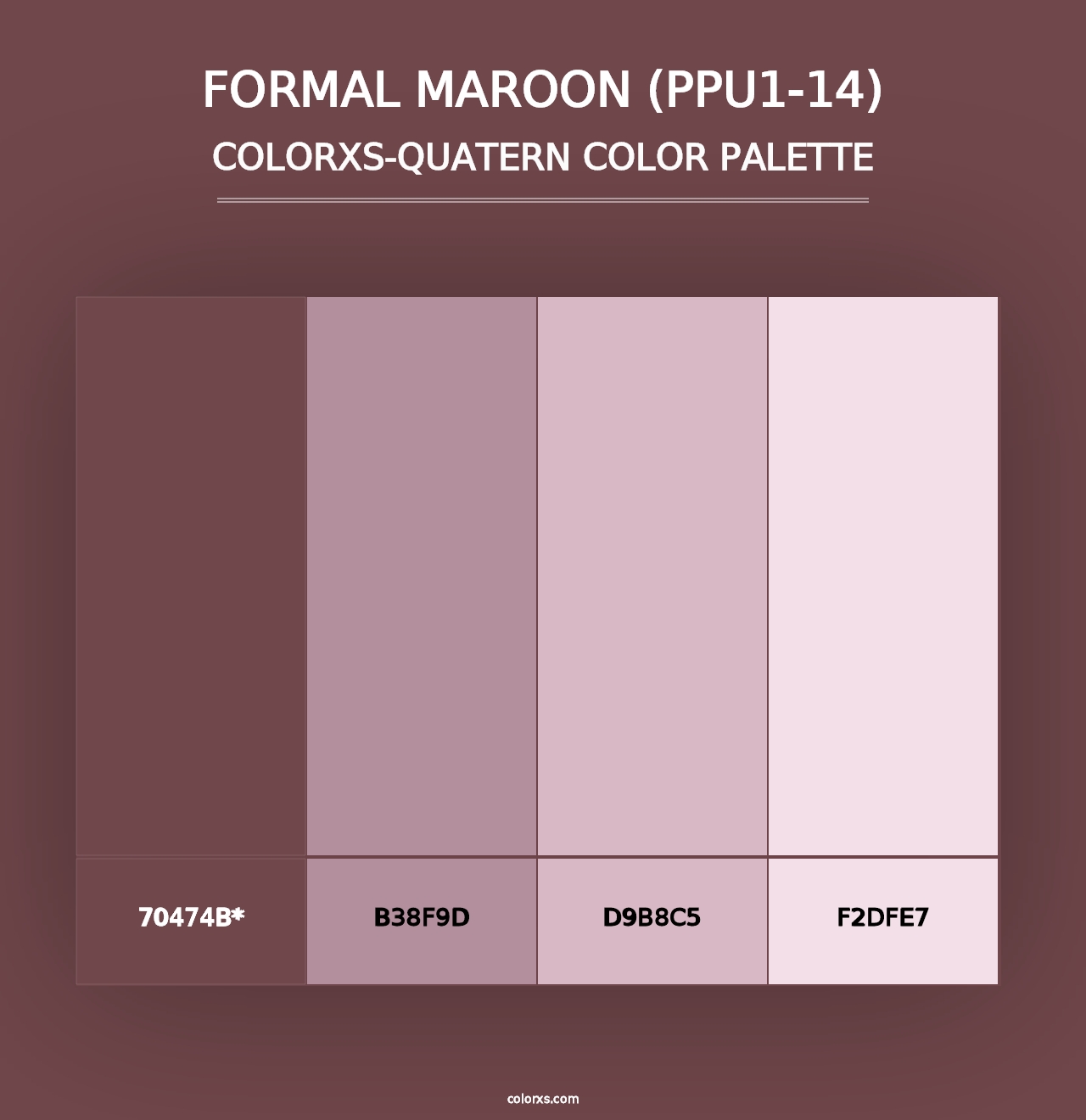 Formal Maroon (PPU1-14) - Colorxs Quad Palette