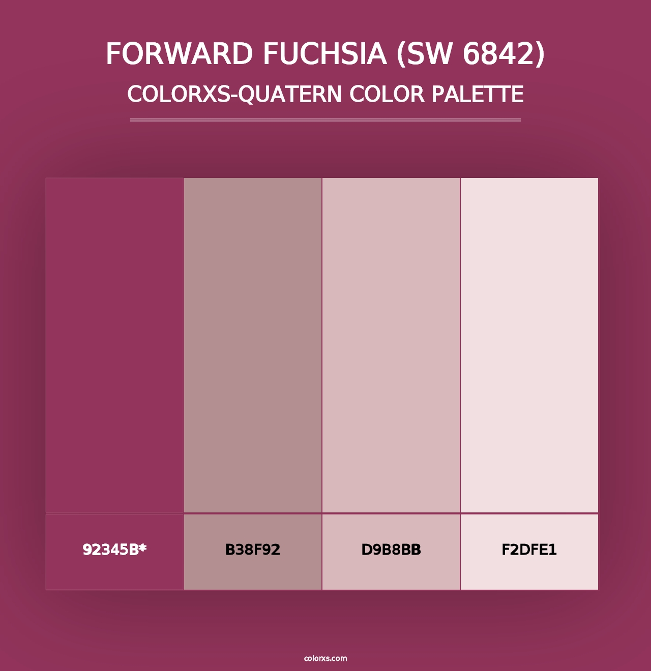 Forward Fuchsia (SW 6842) - Colorxs Quad Palette