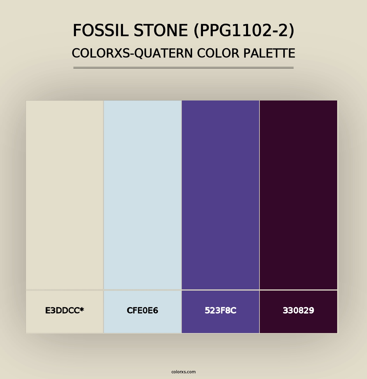 Fossil Stone (PPG1102-2) - Colorxs Quad Palette