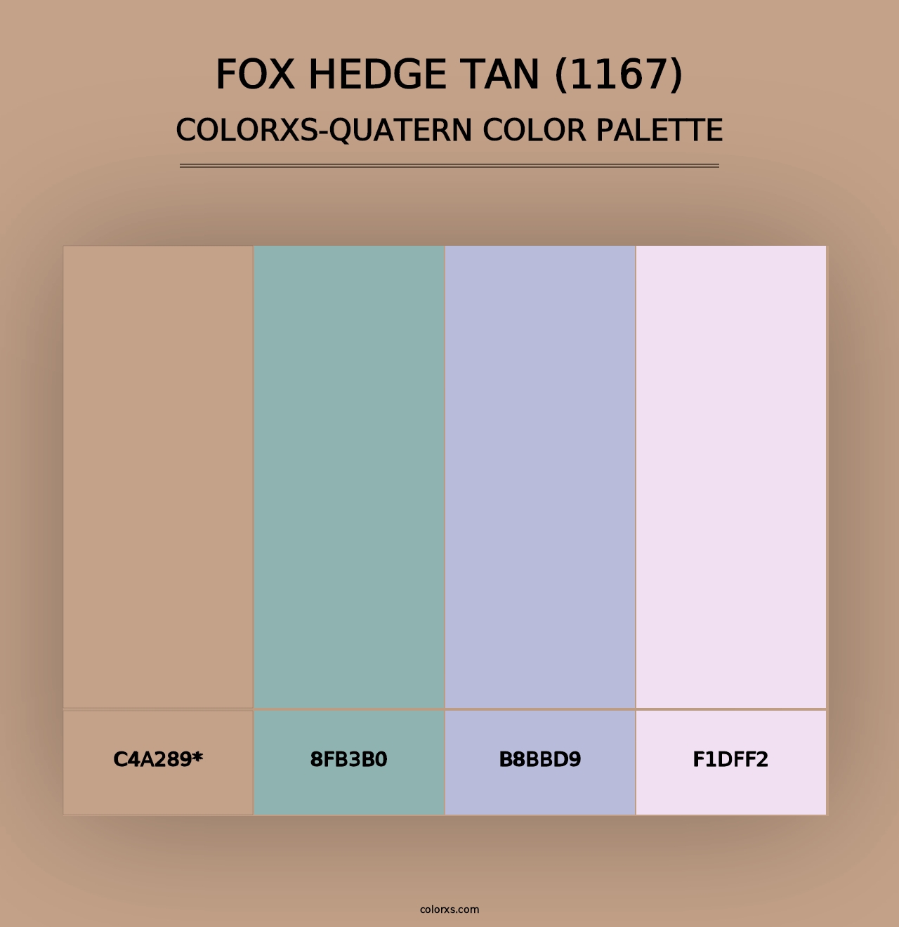 Fox Hedge Tan (1167) - Colorxs Quad Palette