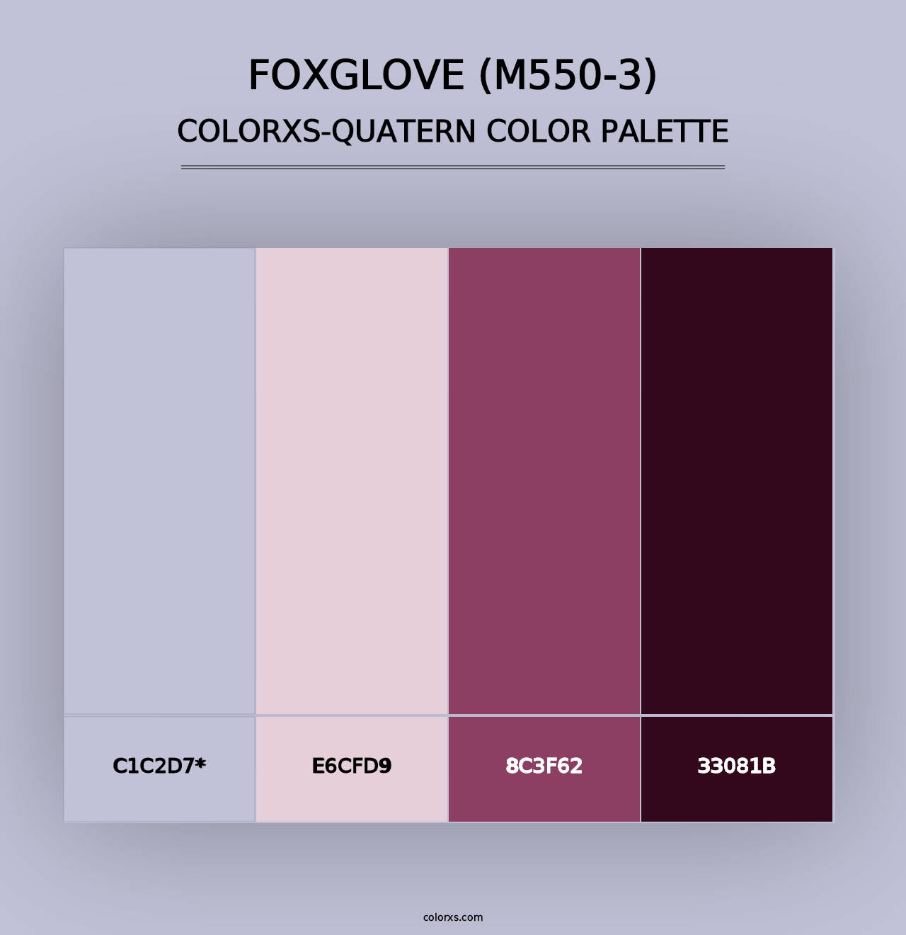 Foxglove (M550-3) - Colorxs Quad Palette