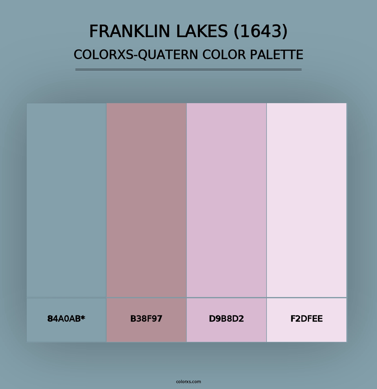 Franklin Lakes (1643) - Colorxs Quad Palette