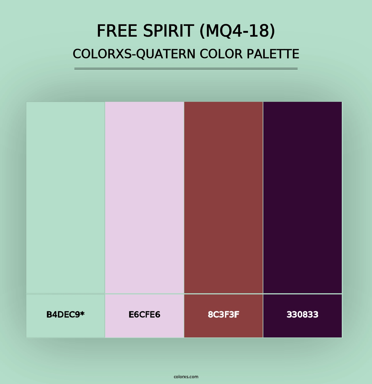 Free Spirit (MQ4-18) - Colorxs Quad Palette