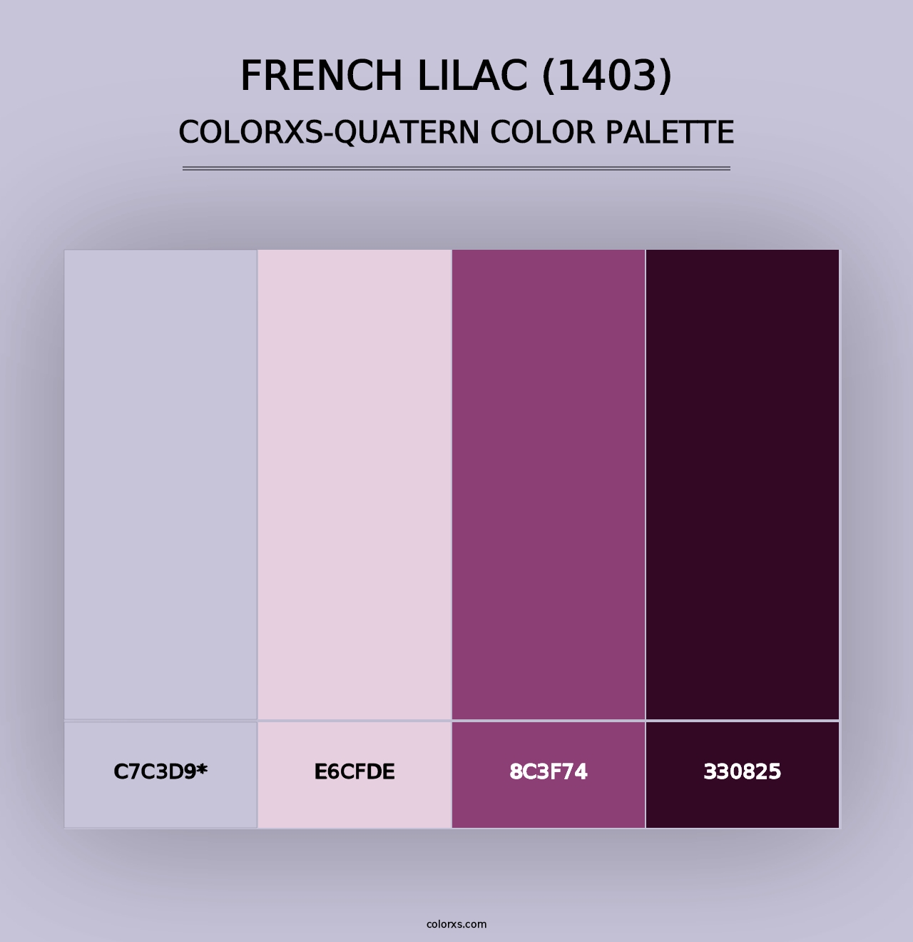 French Lilac (1403) - Colorxs Quad Palette