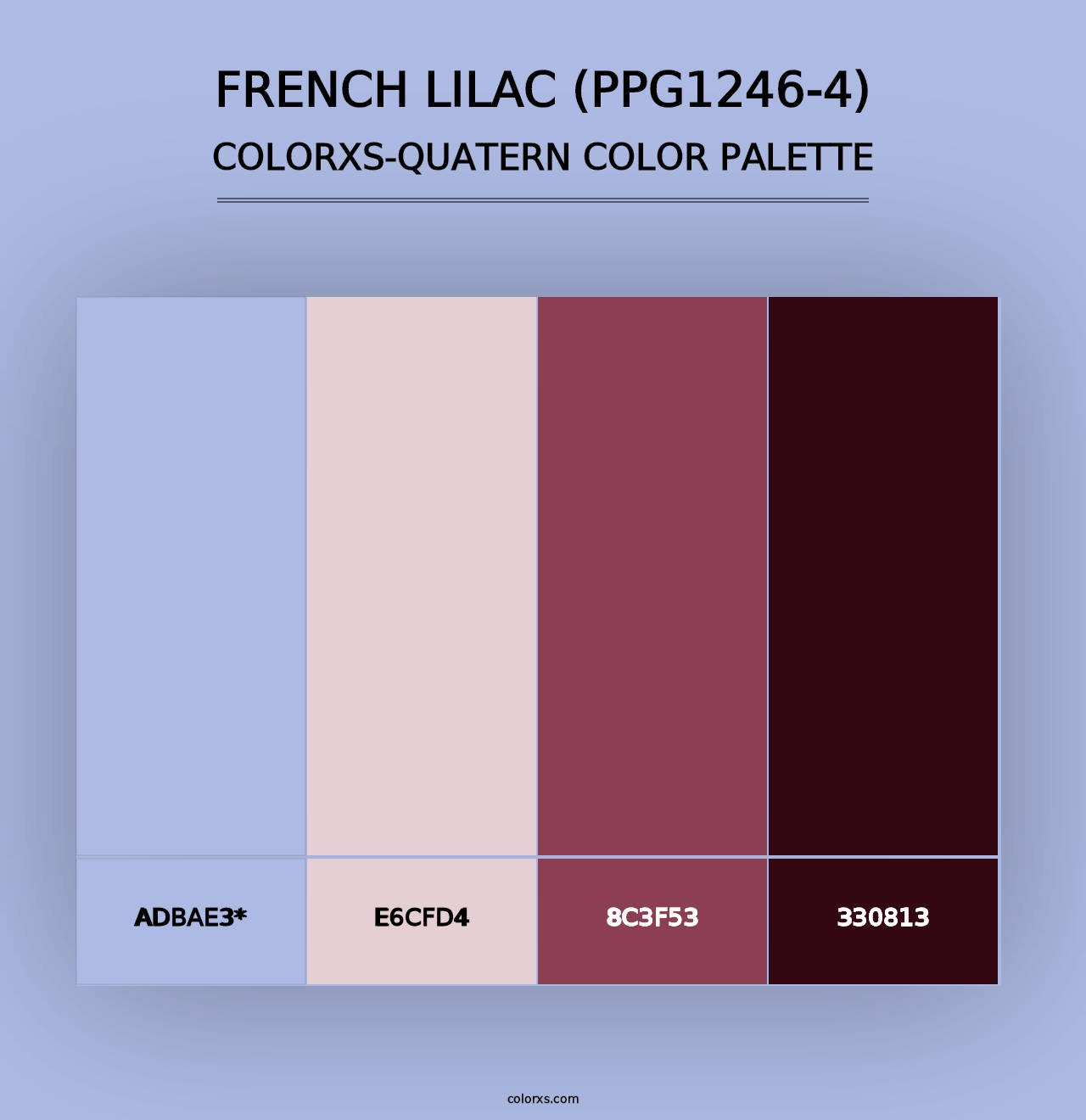 French Lilac (PPG1246-4) - Colorxs Quad Palette