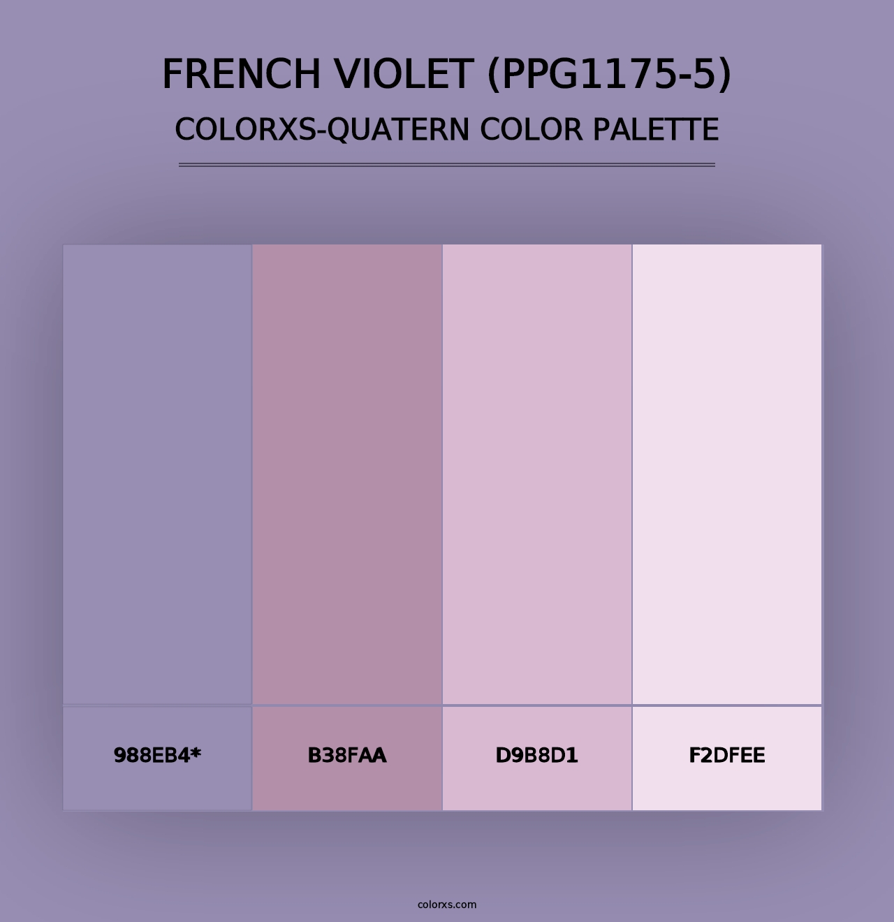 French Violet (PPG1175-5) - Colorxs Quad Palette