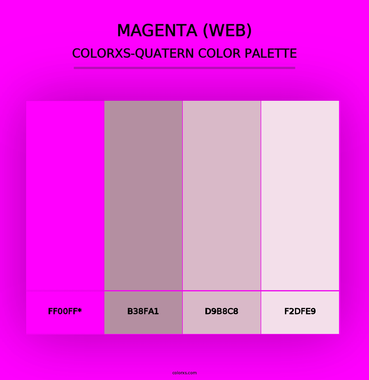 Magenta (Web) - Colorxs Quad Palette