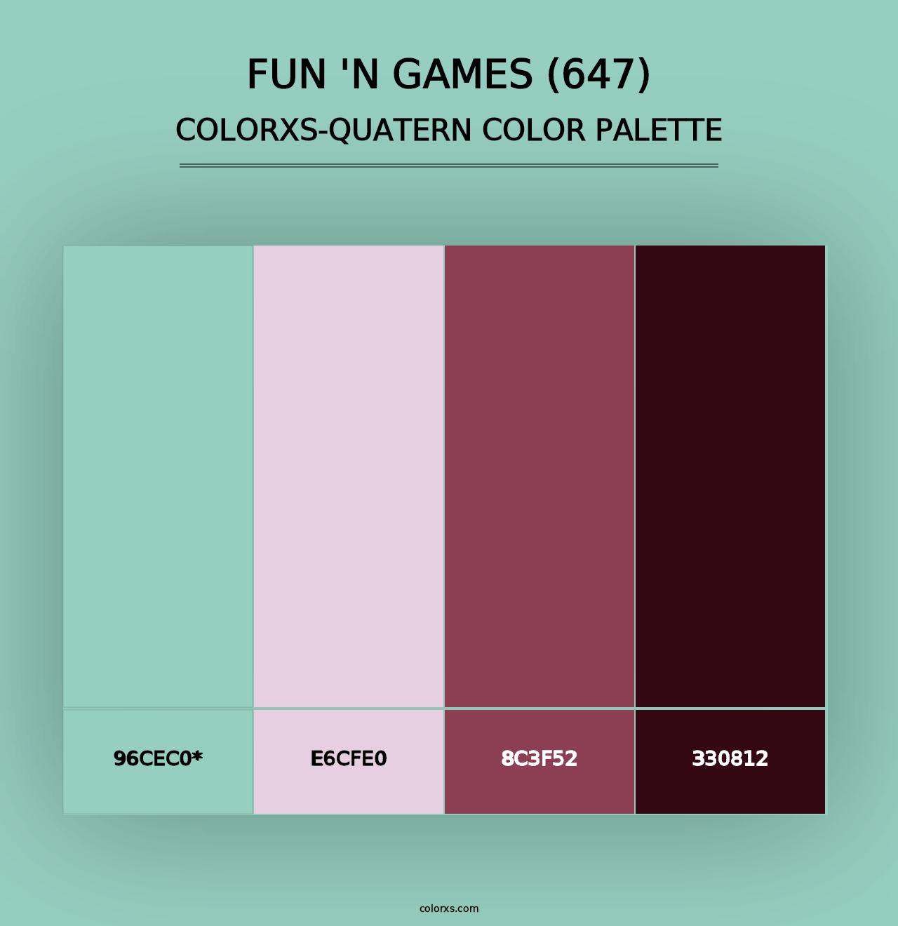 Fun 'n Games (647) - Colorxs Quad Palette