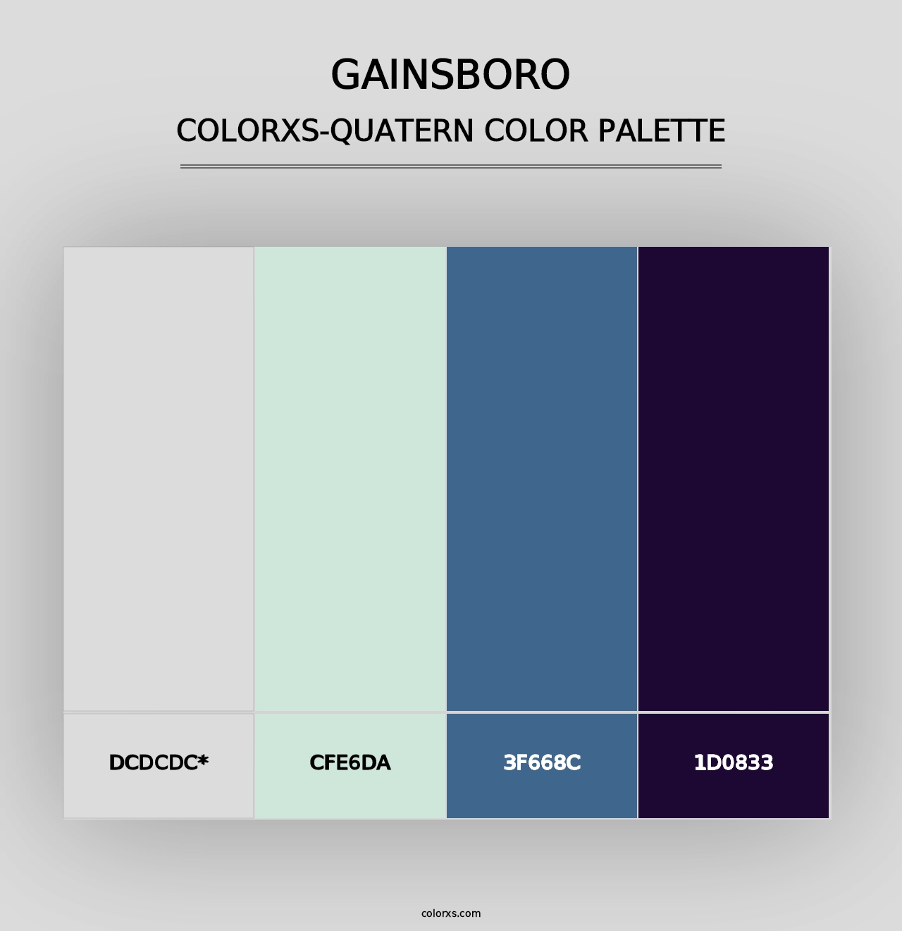 Gainsboro - Colorxs Quad Palette