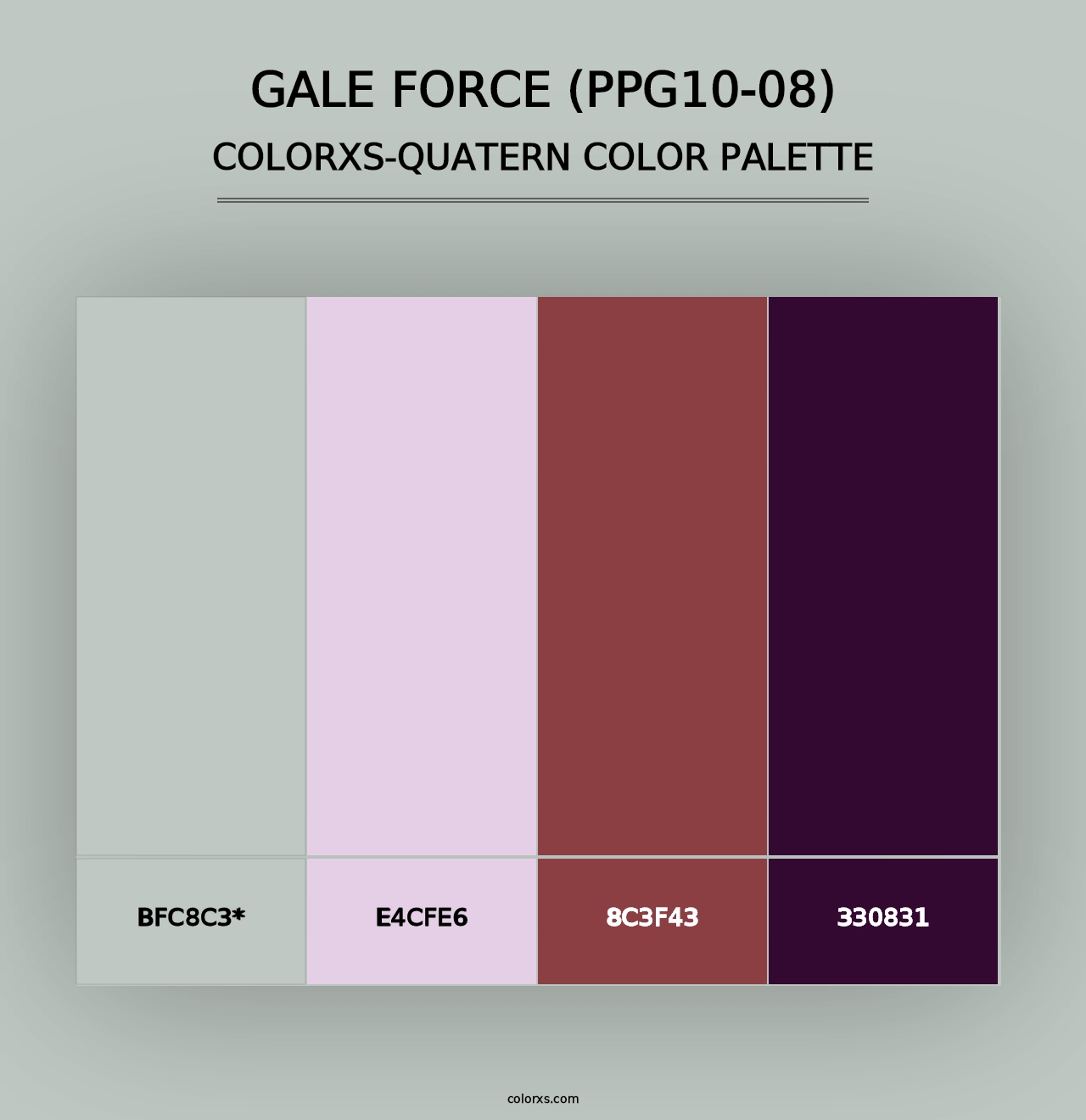 Gale Force (PPG10-08) - Colorxs Quad Palette