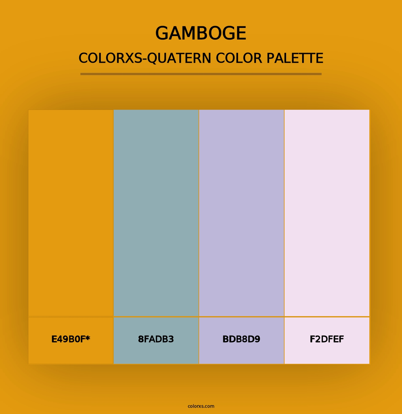 Gamboge - Colorxs Quad Palette