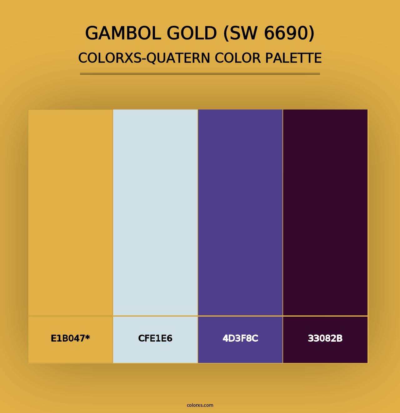 Gambol Gold (SW 6690) - Colorxs Quad Palette