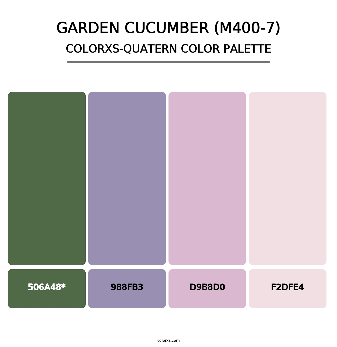 Garden Cucumber (M400-7) - Colorxs Quad Palette