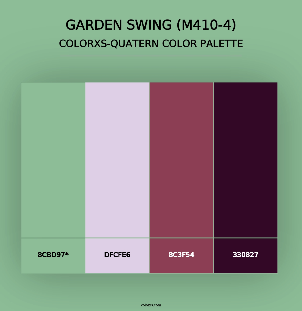 Garden Swing (M410-4) - Colorxs Quad Palette