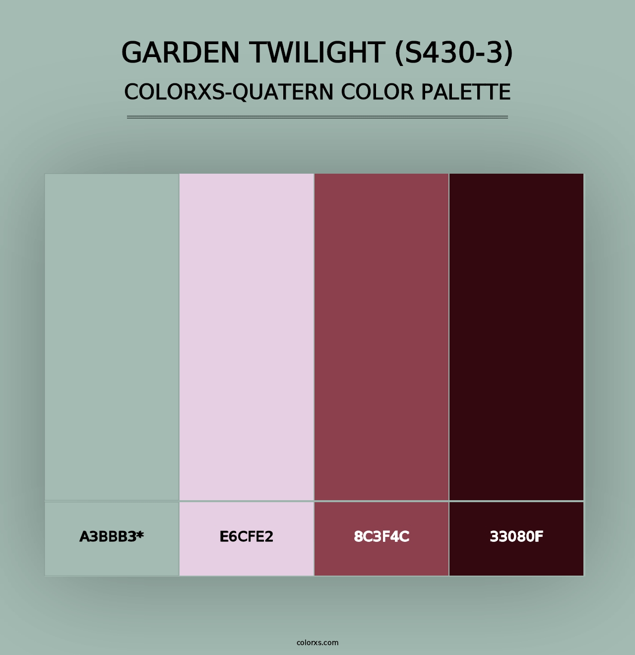 Garden Twilight (S430-3) - Colorxs Quad Palette