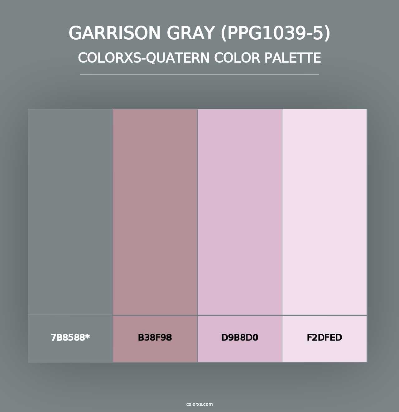 Garrison Gray (PPG1039-5) - Colorxs Quad Palette