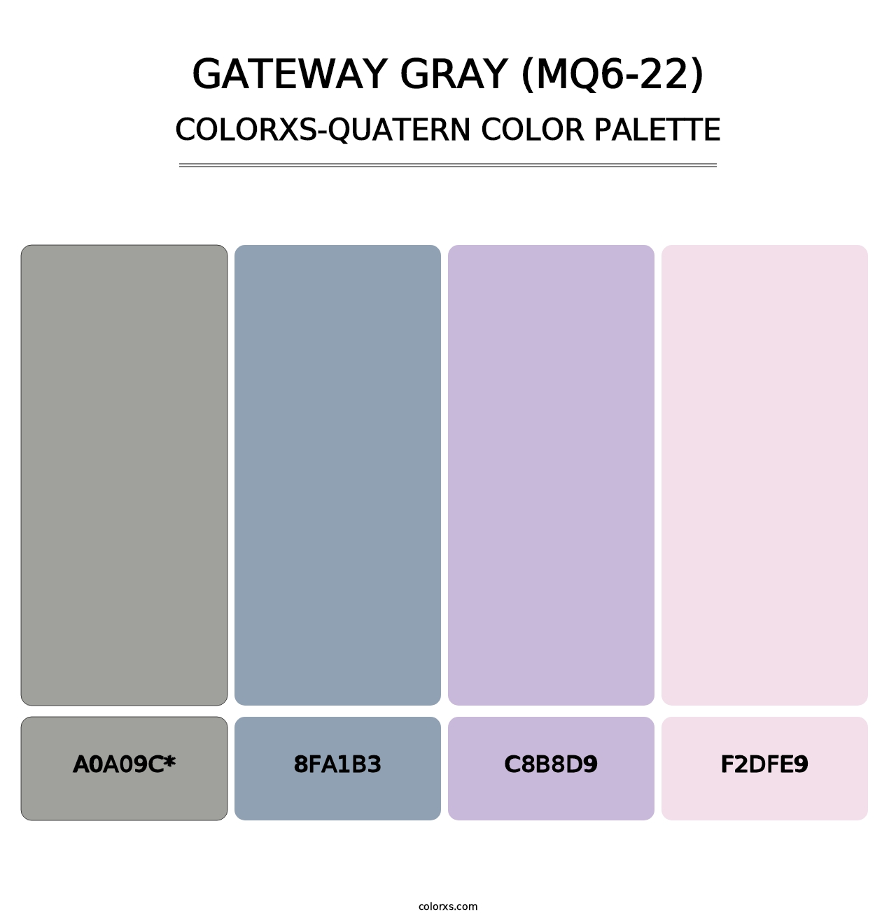 Gateway Gray (MQ6-22) - Colorxs Quad Palette