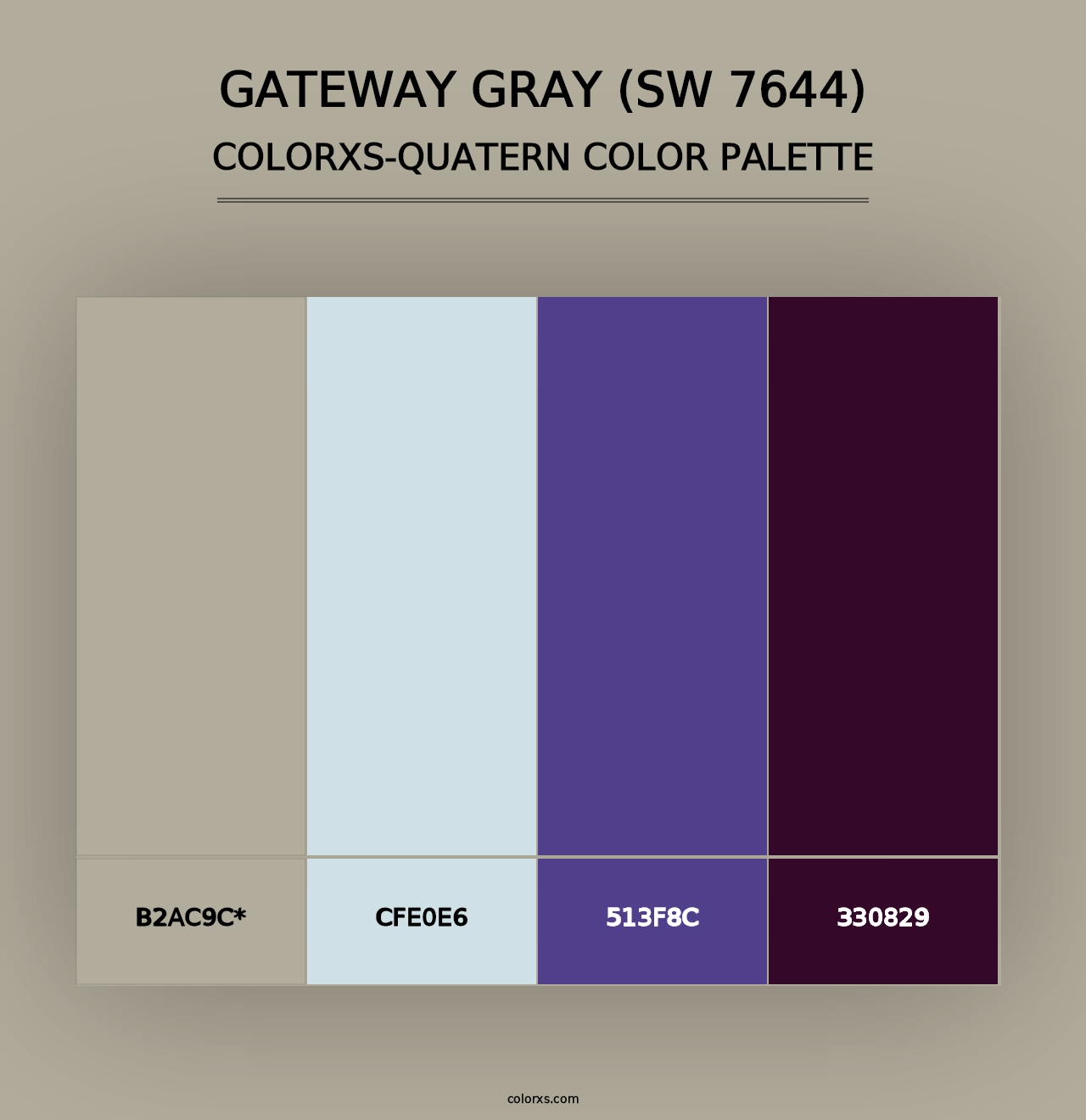 Gateway Gray (SW 7644) - Colorxs Quad Palette