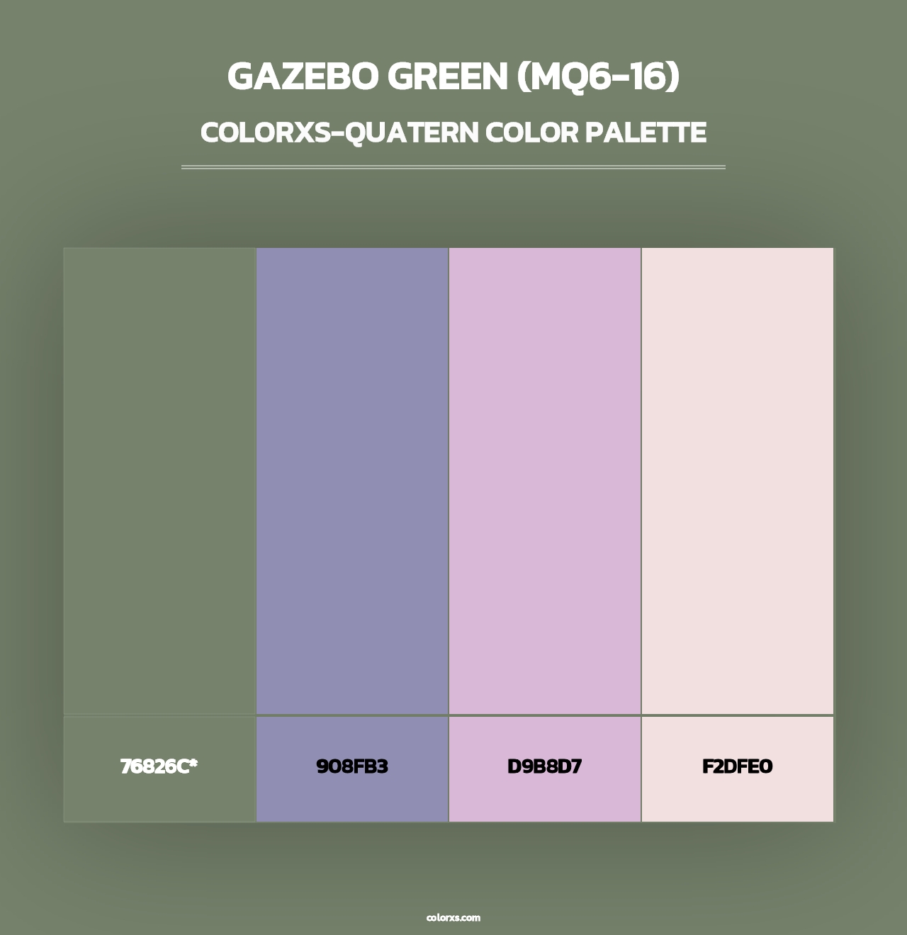 Gazebo Green (MQ6-16) - Colorxs Quad Palette