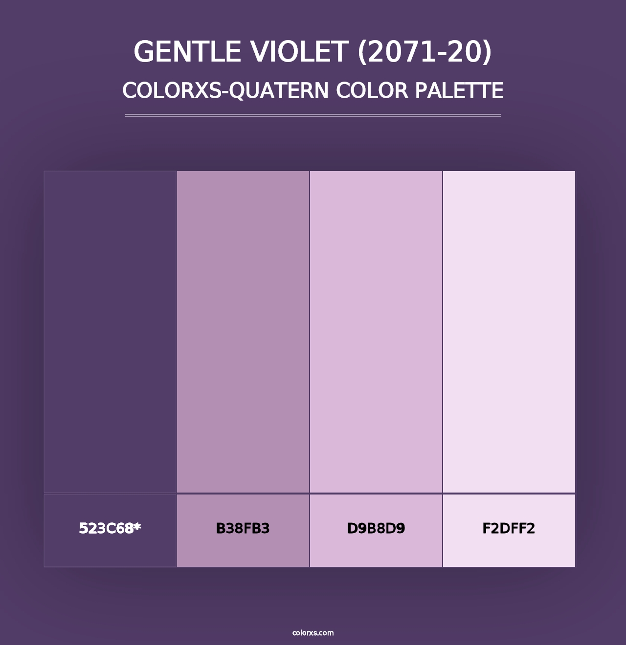 Gentle Violet (2071-20) - Colorxs Quad Palette