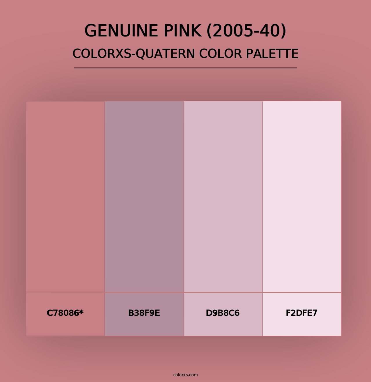 Genuine Pink (2005-40) - Colorxs Quad Palette