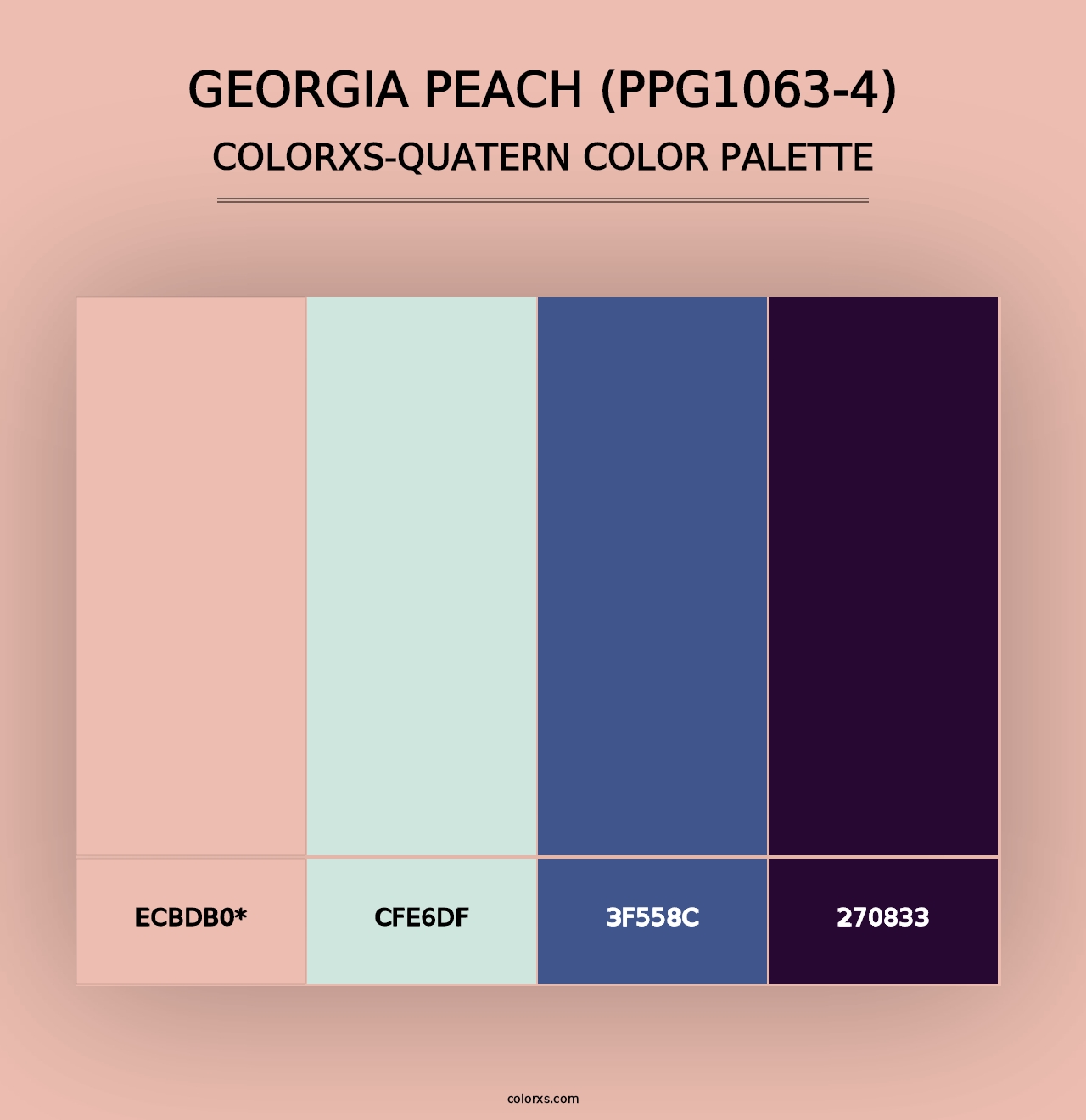 Georgia Peach (PPG1063-4) - Colorxs Quad Palette