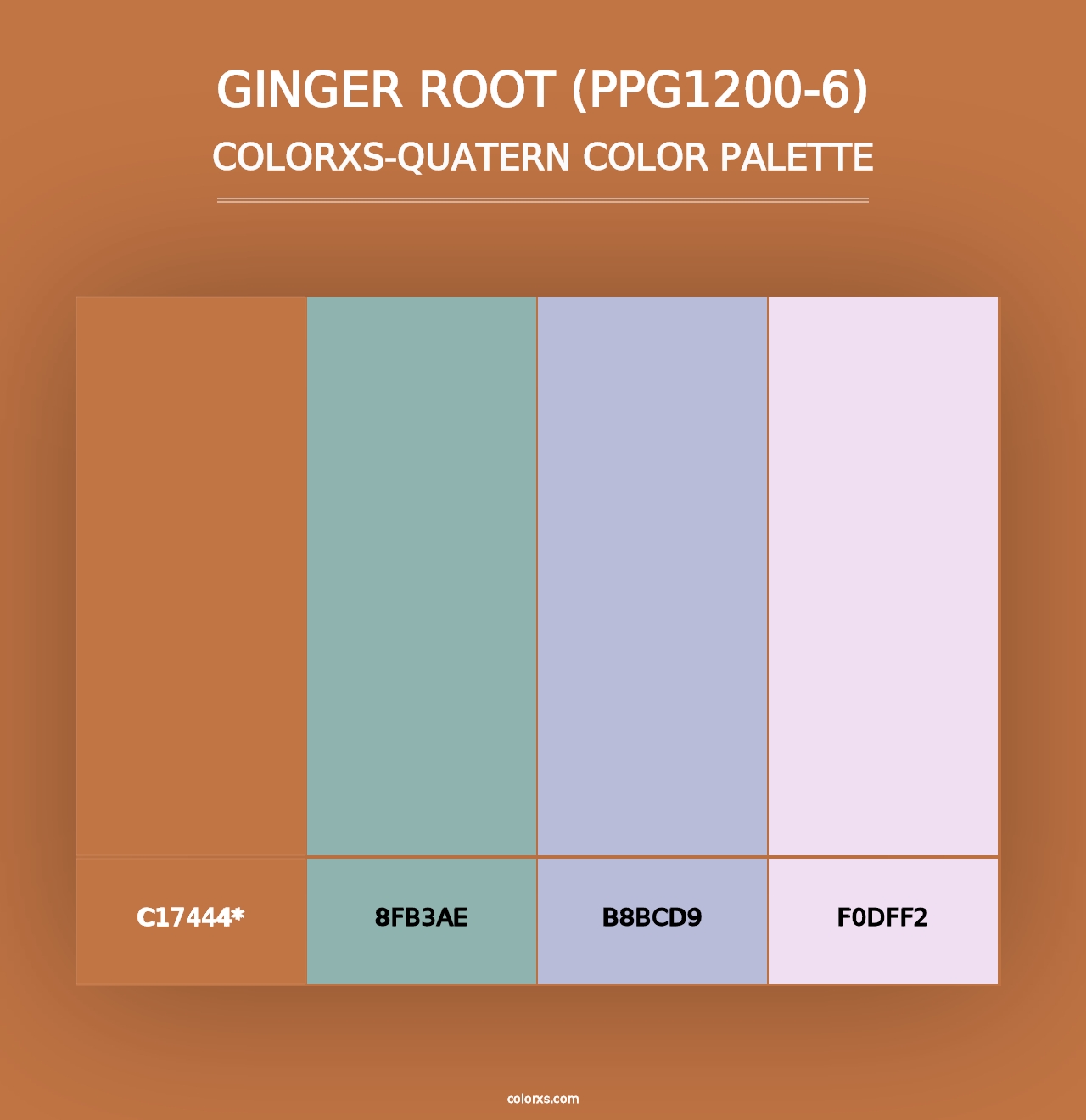 Ginger Root (PPG1200-6) - Colorxs Quad Palette