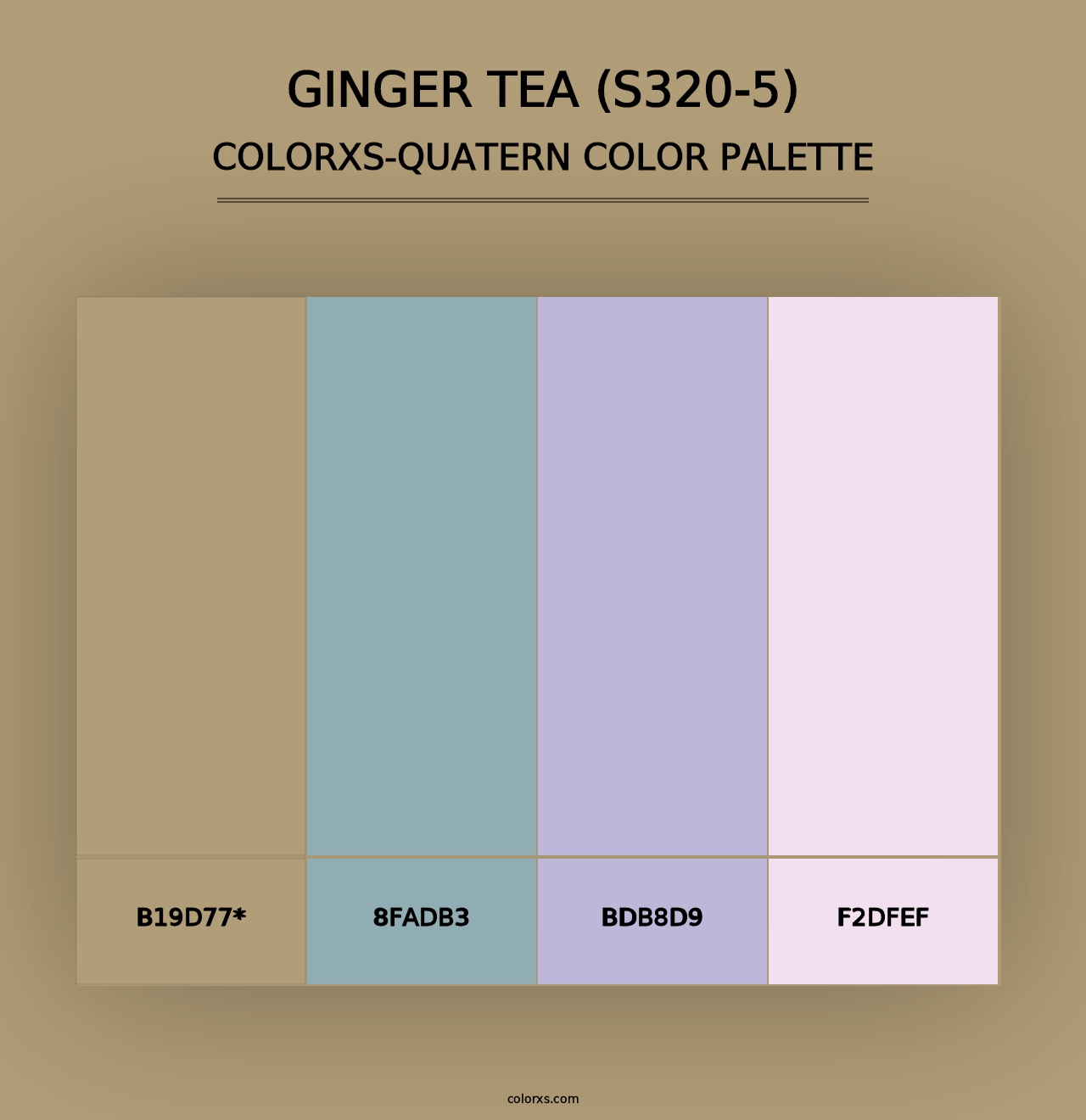 Ginger Tea (S320-5) - Colorxs Quad Palette