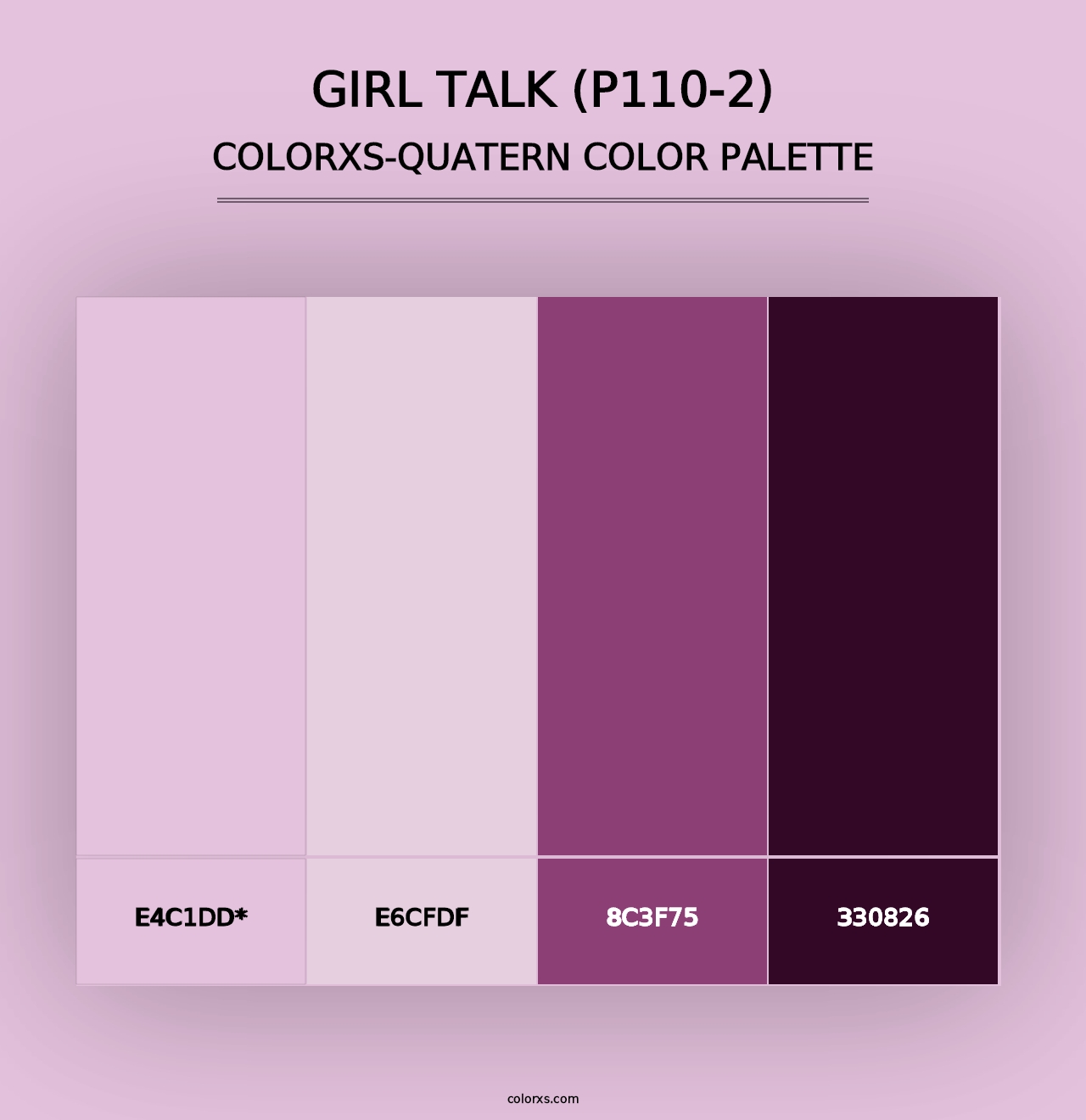 Girl Talk (P110-2) - Colorxs Quad Palette