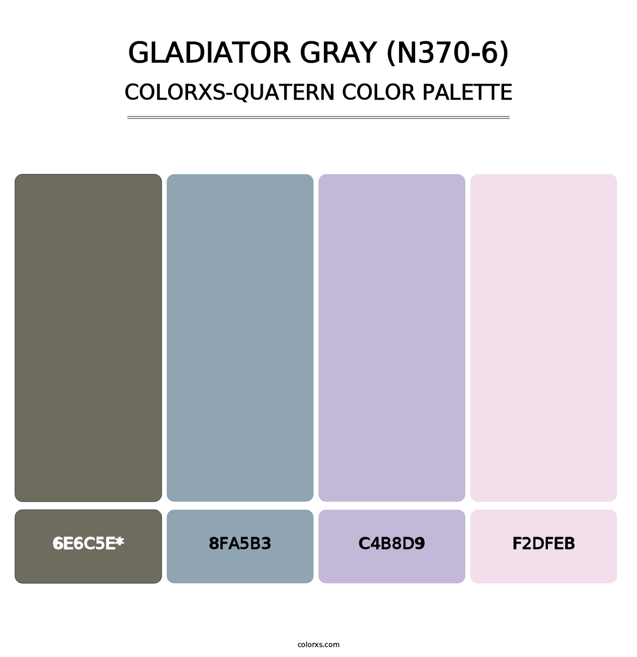 Gladiator Gray (N370-6) - Colorxs Quad Palette