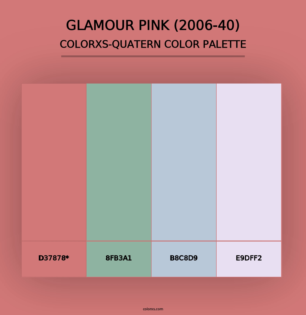 Glamour Pink (2006-40) - Colorxs Quad Palette