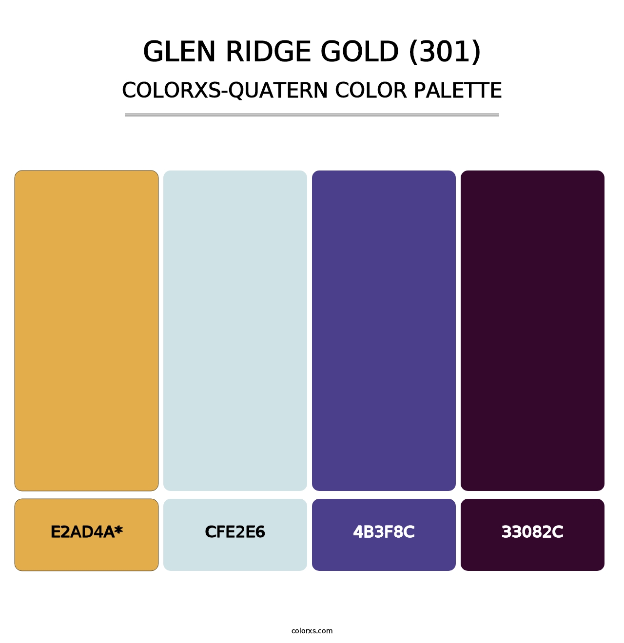 Glen Ridge Gold (301) - Colorxs Quad Palette