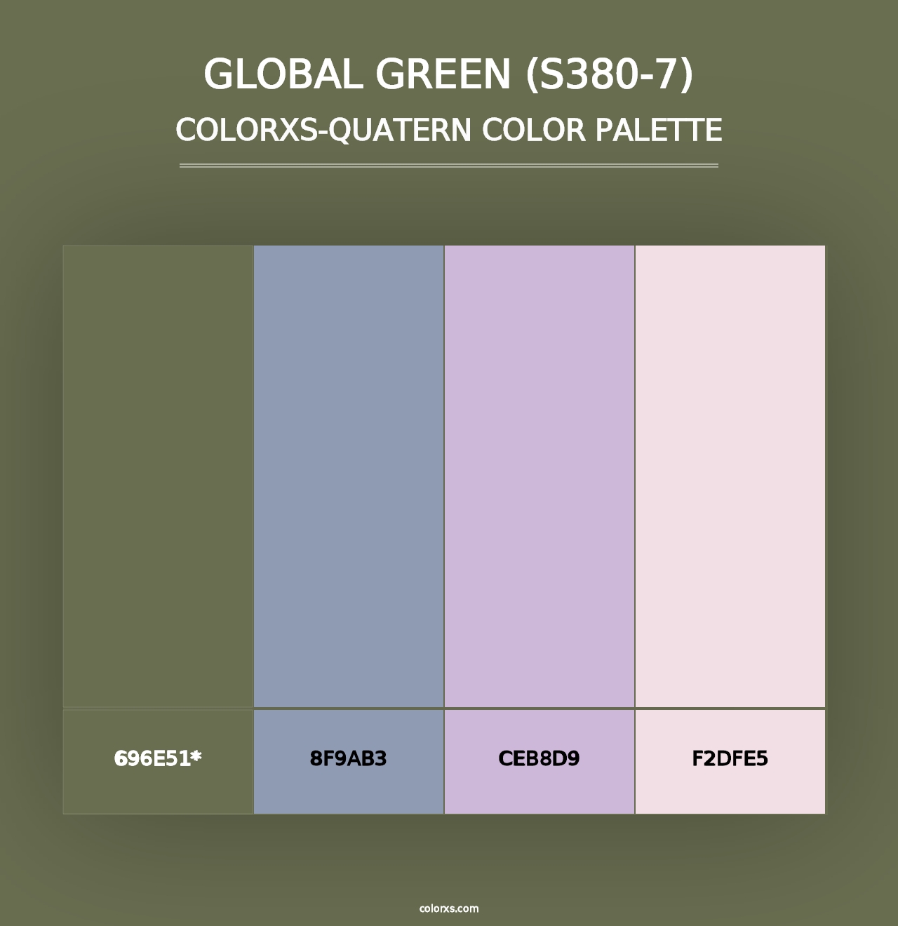 Global Green (S380-7) - Colorxs Quad Palette